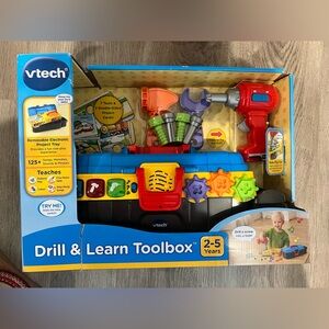 NWT VTech Interactive Drill & Learn Toolbox - Red, Blue, Yellow